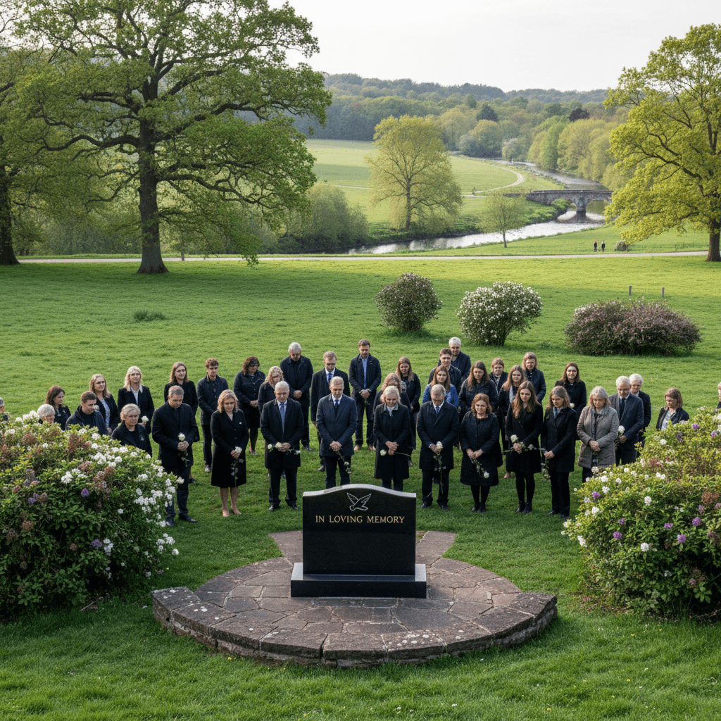 Scenic outdoor location for memorial service
