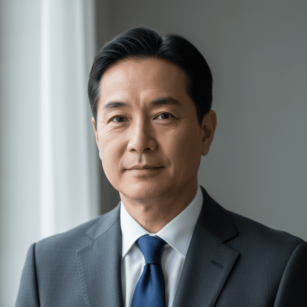 Professional portrait of Michael Chen in business attire